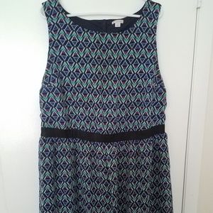 💎2x purple and teal geometric dress